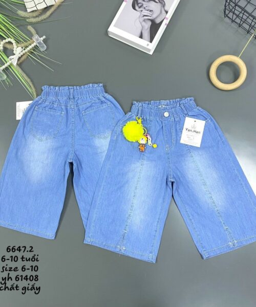 Quần jeans lửng bé gái