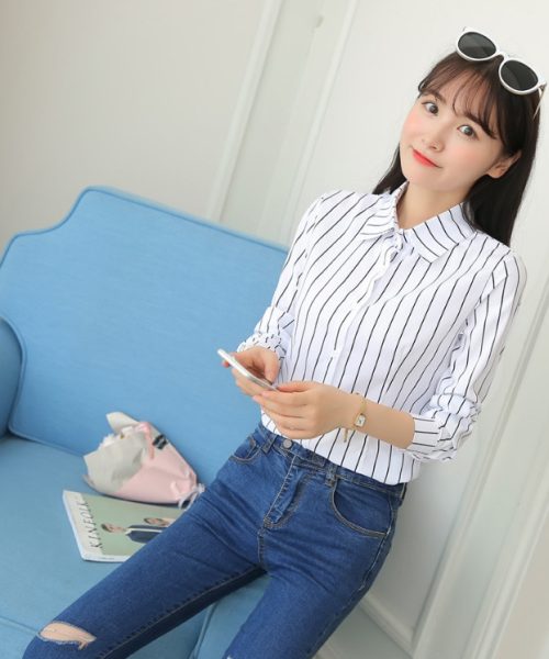 Áo sơ mi tay dài phối nhiều màu