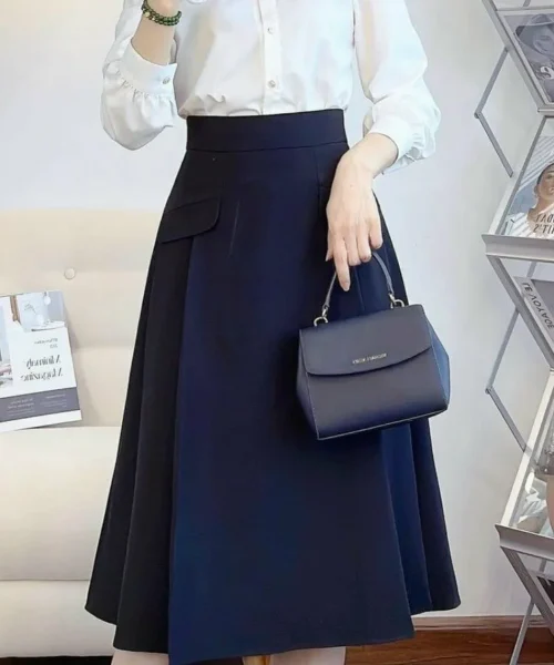 Đầm Váy - Chân váy xòe học sinh có túi