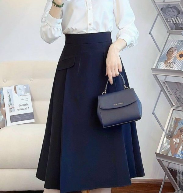 Đầm Váy - Chân váy xòe học sinh có túi