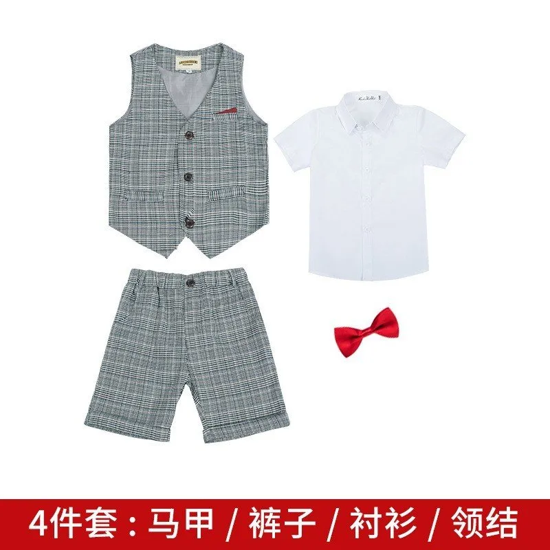 Vest trẻ em – Set Gile đùi 3 món bé trai bảnh bao
