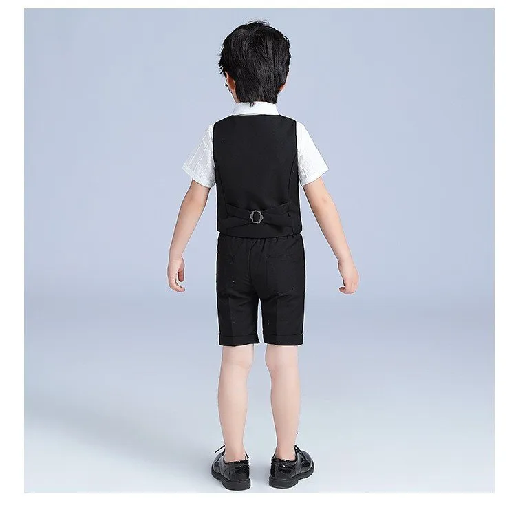 Vest trẻ em – Set Gile đùi 3 món bé trai bảnh bao
