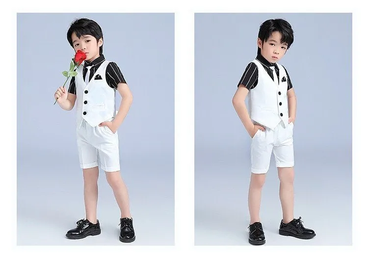 Vest trẻ em – Set Gile đùi 3 món bé trai bảnh bao