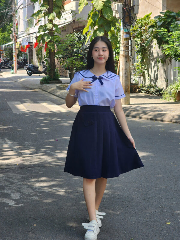 Đồng phục học sinh bé gái tiểu học - 4 mẫu Áo sơ mi cao cấp cấp 1 xinh xăn - Ảnh 15
