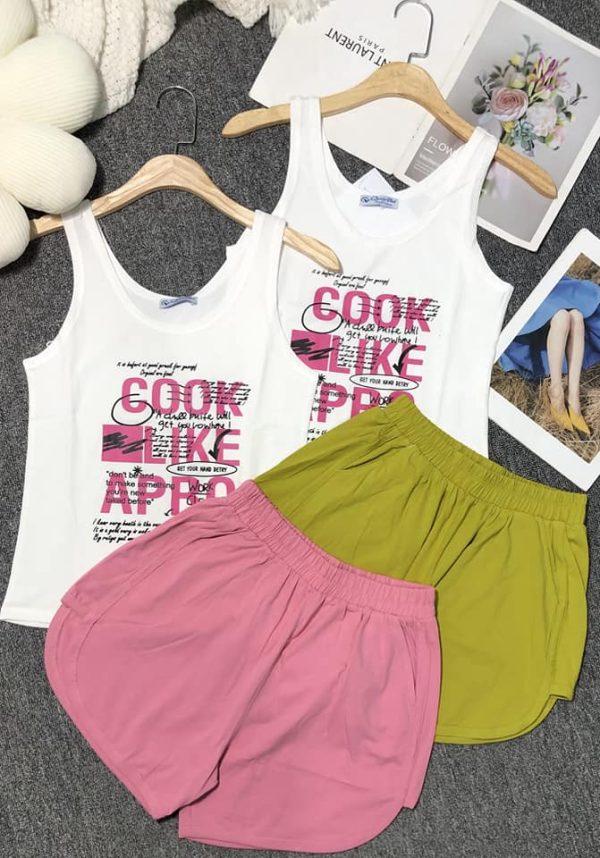 Bộ đùi sát nách thun cotton - Ảnh 2