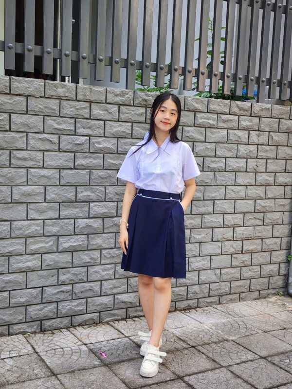 Đồng phục học sinh bé gái tiểu học - 4 mẫu Áo sơ mi cao cấp cấp 1 xinh xăn - Ảnh 7