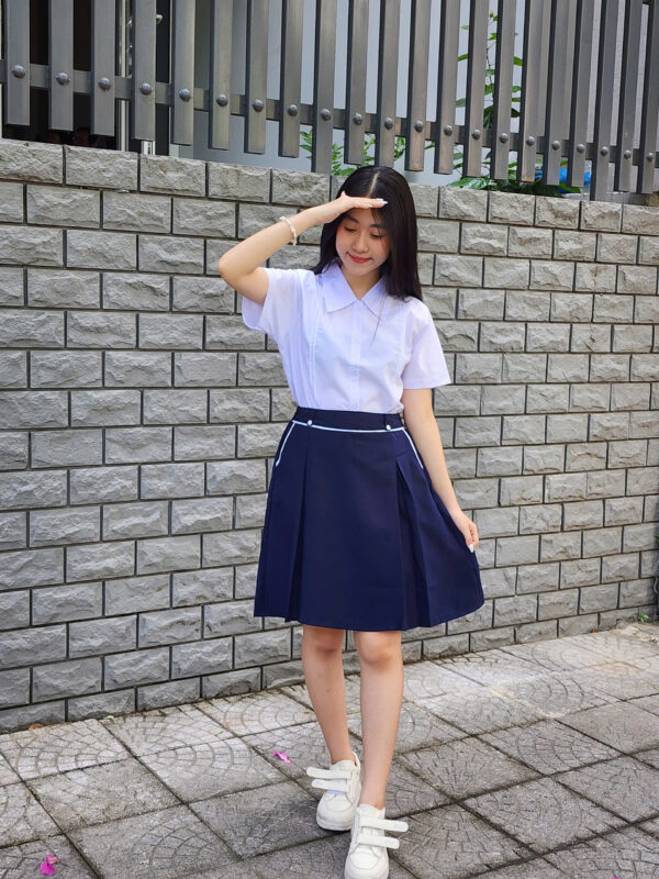 Đồng phục học sinh bé gái tiểu học - 4 mẫu Áo sơ mi cao cấp cấp 1 xinh xăn - Ảnh 5