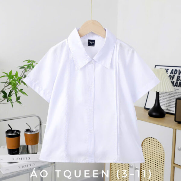 Đồng phục học sinh bé gái tiểu học - 4 mẫu Áo sơ mi cao cấp cấp 1 xinh xăn - Ảnh 2