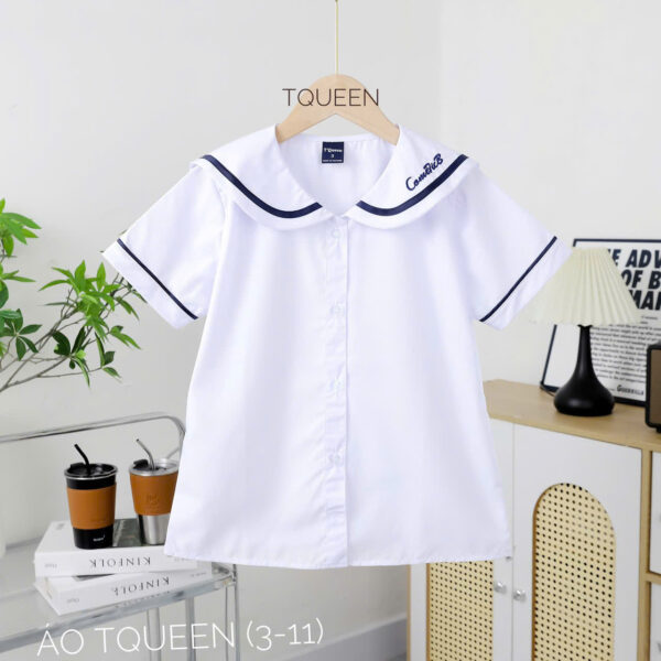 Đồng phục học sinh bé gái tiểu học - 4 mẫu Áo sơ mi cao cấp cấp 1 xinh xăn - Ảnh 18