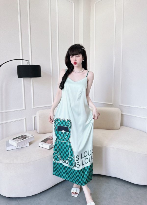 Đầm lụa lattin 2 dây - Ảnh 4