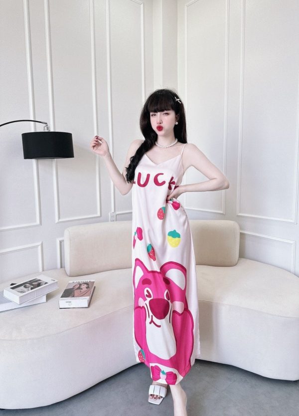Đầm lụa lattin 2 dây