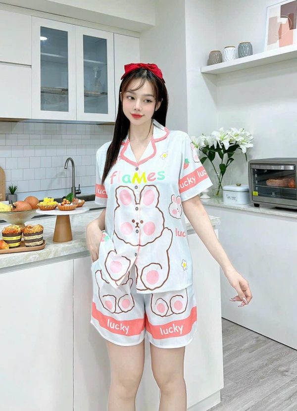 Pijama đùi họa tiết hoạt hình - Ảnh 3