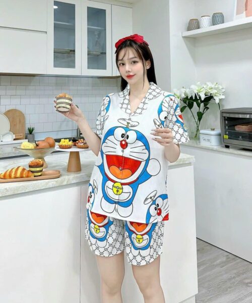 Pijama đùi họa tiết hoạt hình