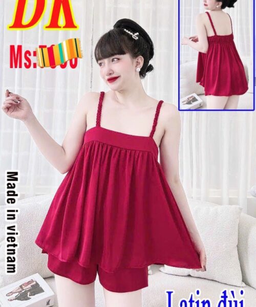 Bộ đùi 2 dây lụa lattin trơn