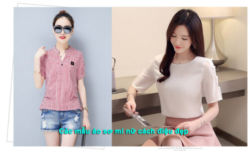 các mẫu áo sơ mi nữ cách điệu đẹp
