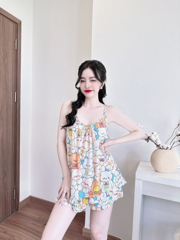 Đồ bộ đùi lanh 2 dây - Ảnh 8