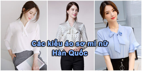 cách kiểu áo sơ mi nữ hàn quốc