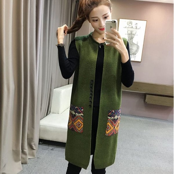 Gile len dài phối túi thổ cẩm - Ảnh 2