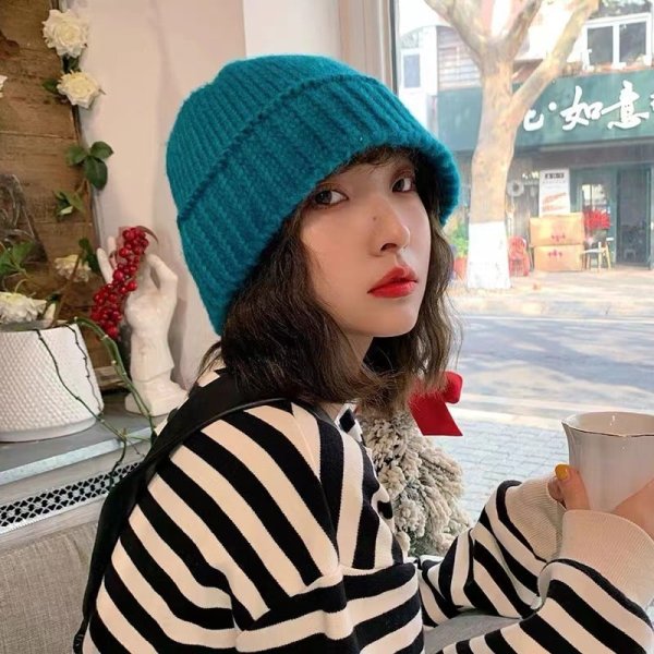 Mũ len kẻ viền trơn - Ảnh 4