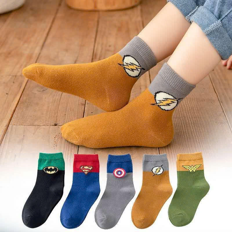 Tất trẻ em - Set 5 đôi tất cổ cao cho bé trai bé gái - Danangsale - Ảnh 7