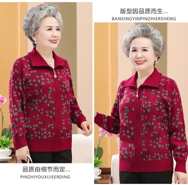 Áo khoác len dây kéo cổ bẻ - Ảnh 6