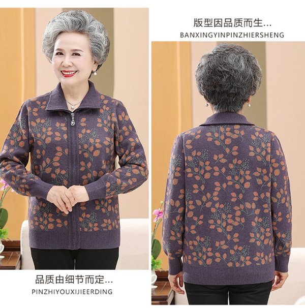 Áo khoác len dây kéo cổ bẻ - Ảnh 5