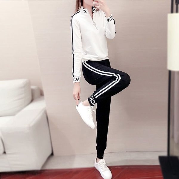 Bộ quần dài tay dài nữ có khóa kéo - Ảnh 10