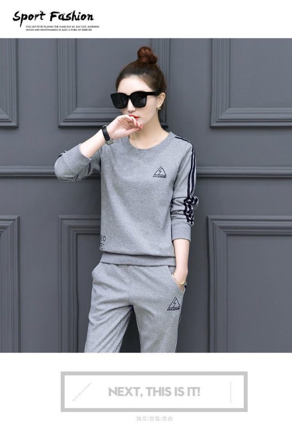 Bộ quần dài tay dài nữ in The Best - Ảnh 12