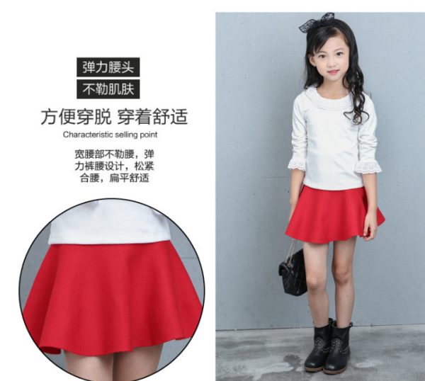 Chân váy xòe trơn bé gái - Ảnh 4