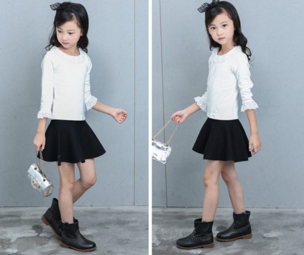 Chân váy xòe trơn bé gái - Ảnh 6