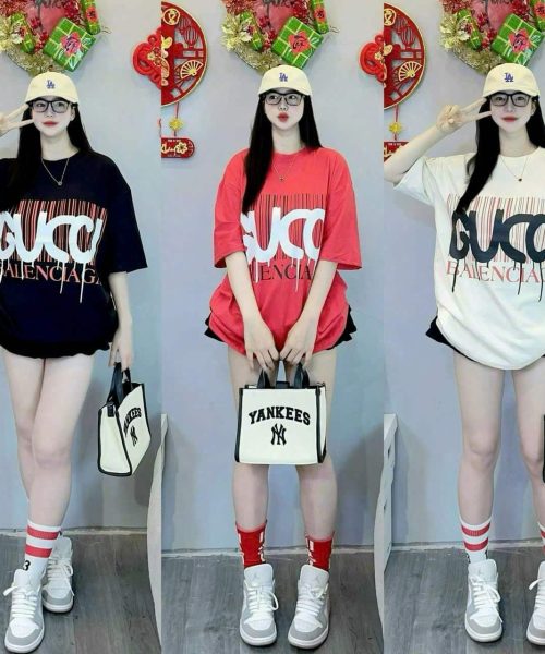 Áo thun form rộng Gucci