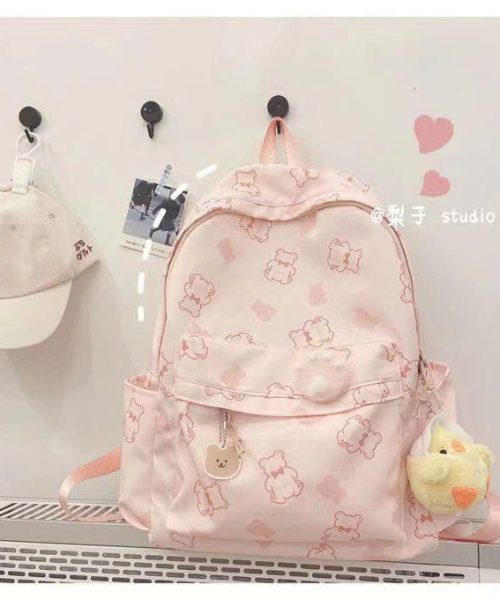 BALO HỌC SINH CẤP 2, CẤP 3 NỮ - CẶP ĐI HỌC CHO NỮ HỌA TIẾT THÚ BÔNG ĐÁNG YÊU - MẪU 10