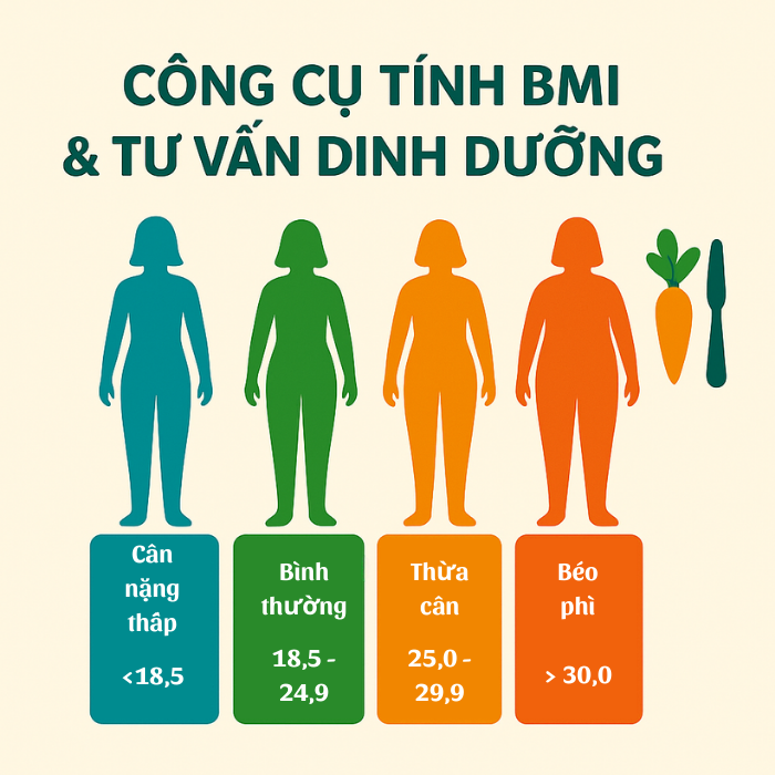 công cụ tính chỉ số BMI và tư vấn chế độ dinh dưỡng