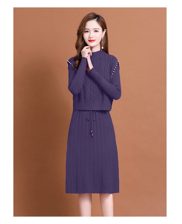 Set đầm len suông phối gile - Ảnh 11