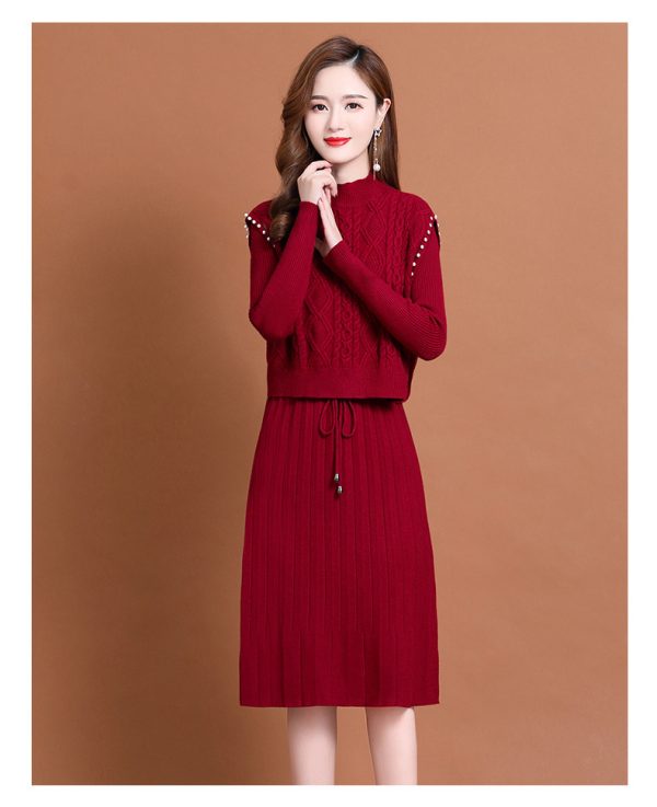Set đầm len suông phối gile - Ảnh 8