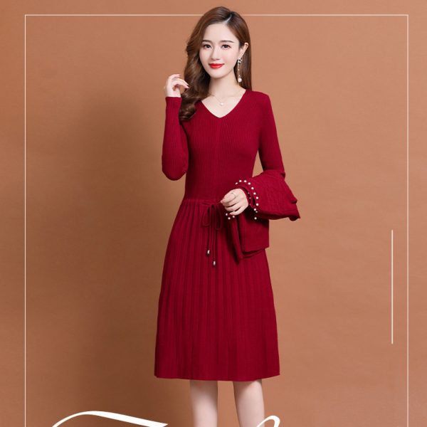 Set đầm len suông phối gile - Ảnh 7
