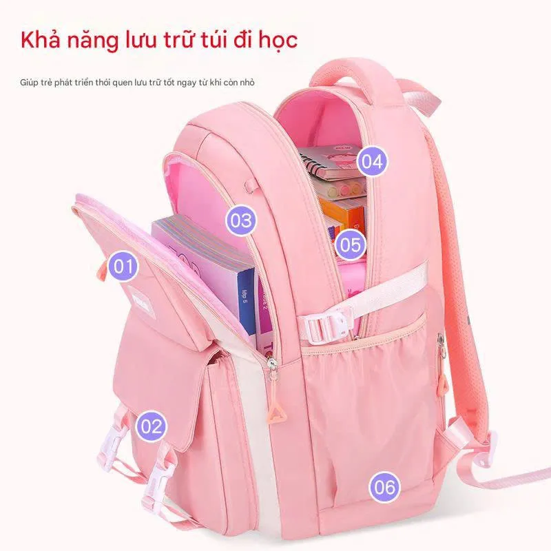 Balo chống gù chống thấm siêu nhẹ - Cặp đi học cho bé học sinh tiểu học họa tiết dễ thương - Mẫu 8 - Danangsale - Ảnh 3