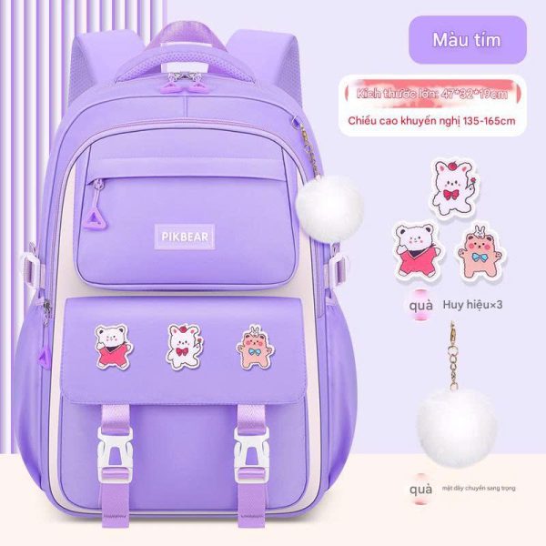 Balo chống gù chống thấm siêu nhẹ - Cặp đi học cho bé học sinh tiểu học họa tiết dễ thương - Mẫu 7 - Danangsale - Ảnh 7