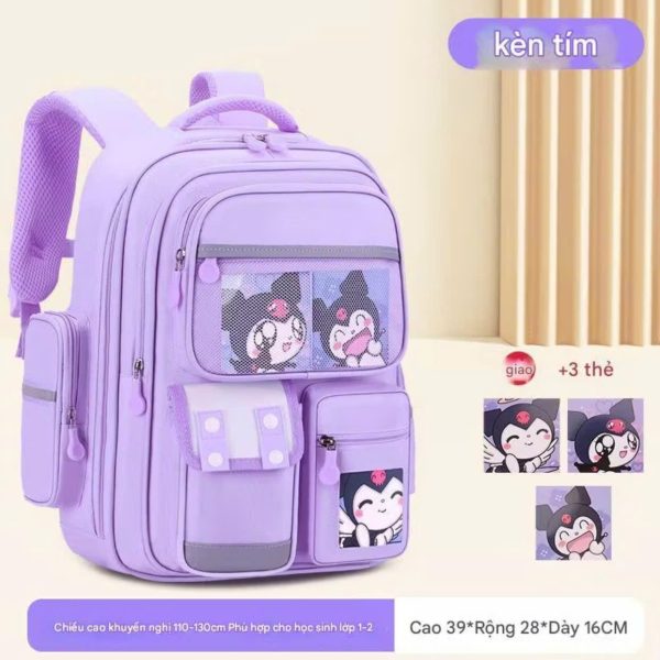 Cặp đi học cho bé - Balo học sinh cấp 1, cấp 2 chống gù lưng, chống thấm họa tiết dễ thương - Mẫu 3 - Danangsale