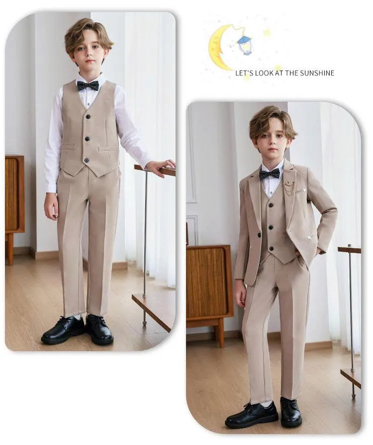 Vest trẻ em cao cấp – Set 3 món vest bé trai