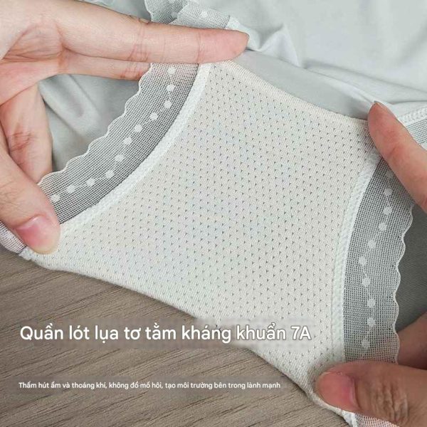 Quần lót nữ - Mẫu 4 - Quần lót nữ chất lụa tơ tằm kháng khuẩn 7A - Danangsale - Ảnh 7