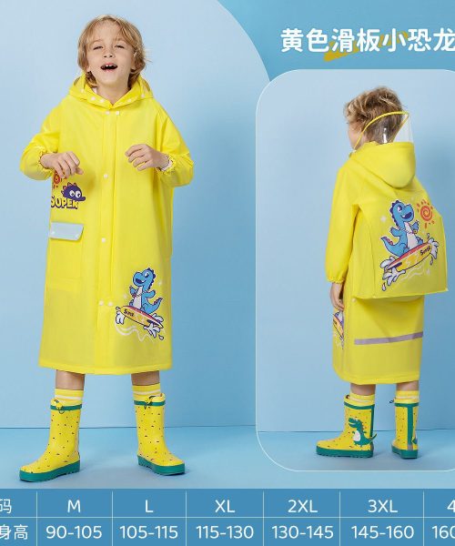 Áo mưa cho bé đi học có bọc cặp siêu dễ thương