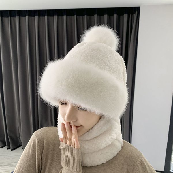 Mũ len phối lông trùm tai - Ảnh 3