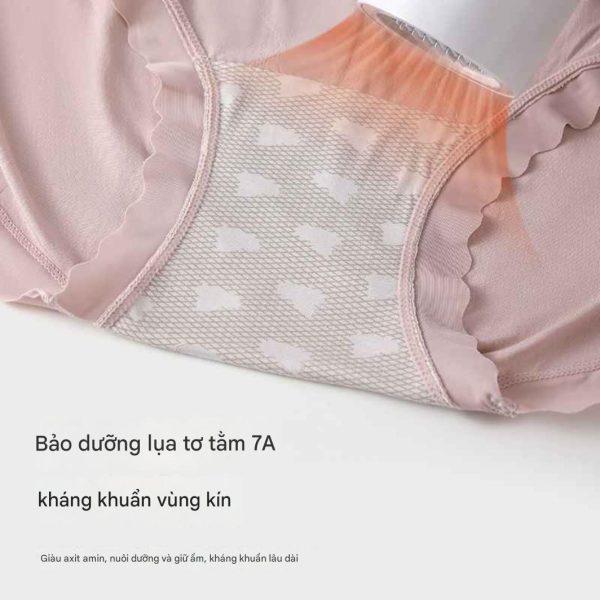 Quần lót nữ - Mẫu 6 - Quần lót nữ chất lụa tơ tằm nối ren liền mạch - Danangsale - Ảnh 6
