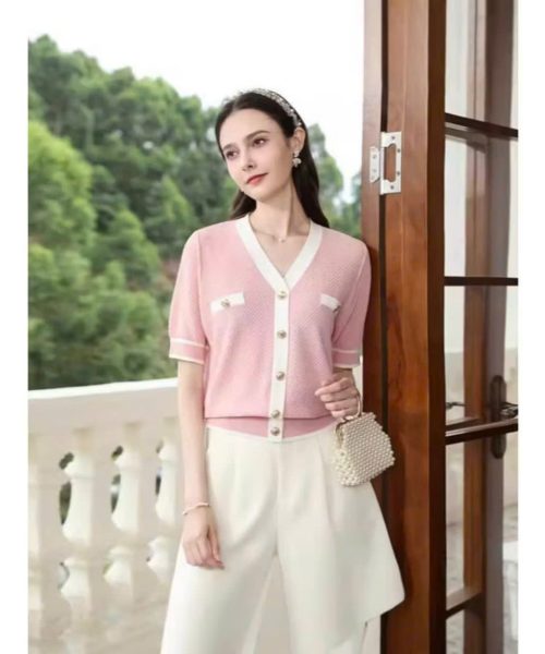 Áo len cổ Tim phối nút - Áo len thu đông - Danangsale