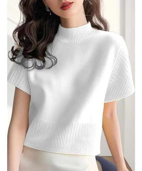 Áo len Kiểu Hàn Quốc - Áo len tay ngắn cổ tròn - Danangsale