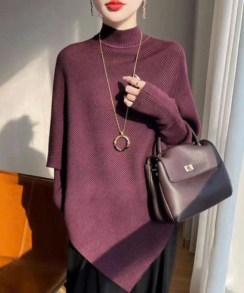 Áo len kiểu Hàn Quốc - Áo len cổ 3 phân cánh dơi cách điệu - Danangsale