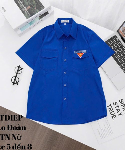 Áo sơ mi đoàn thanh niên Nữ - Đồng phục đoàn thanh niên cao cấp 2025