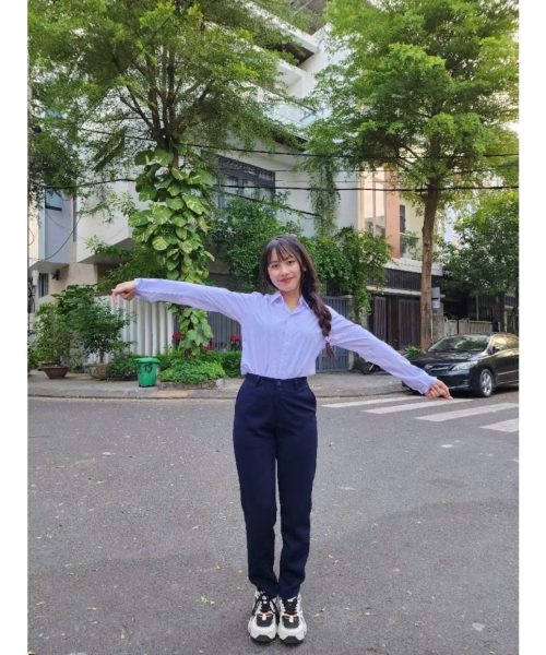 Quần tây học sinh nữ 1 nút cấp 2,3 - Đồng phục học sinh nữ cấp 2,3