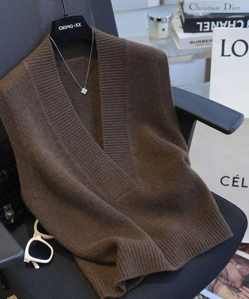 Áo gile cổ tim kiểu hàn quốc - Danangsale